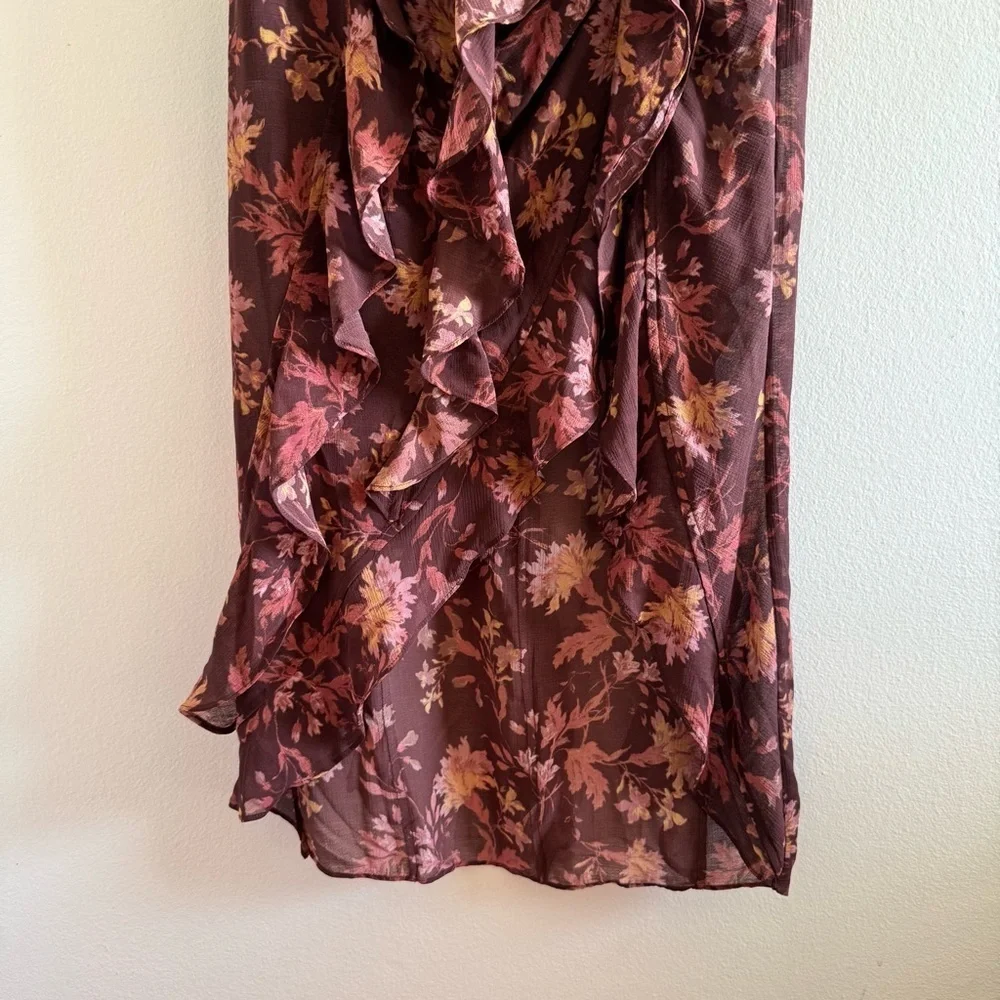 NWT Free People Floral Flounce Around Maxi Skirt 0 - Picture 7 of 13
